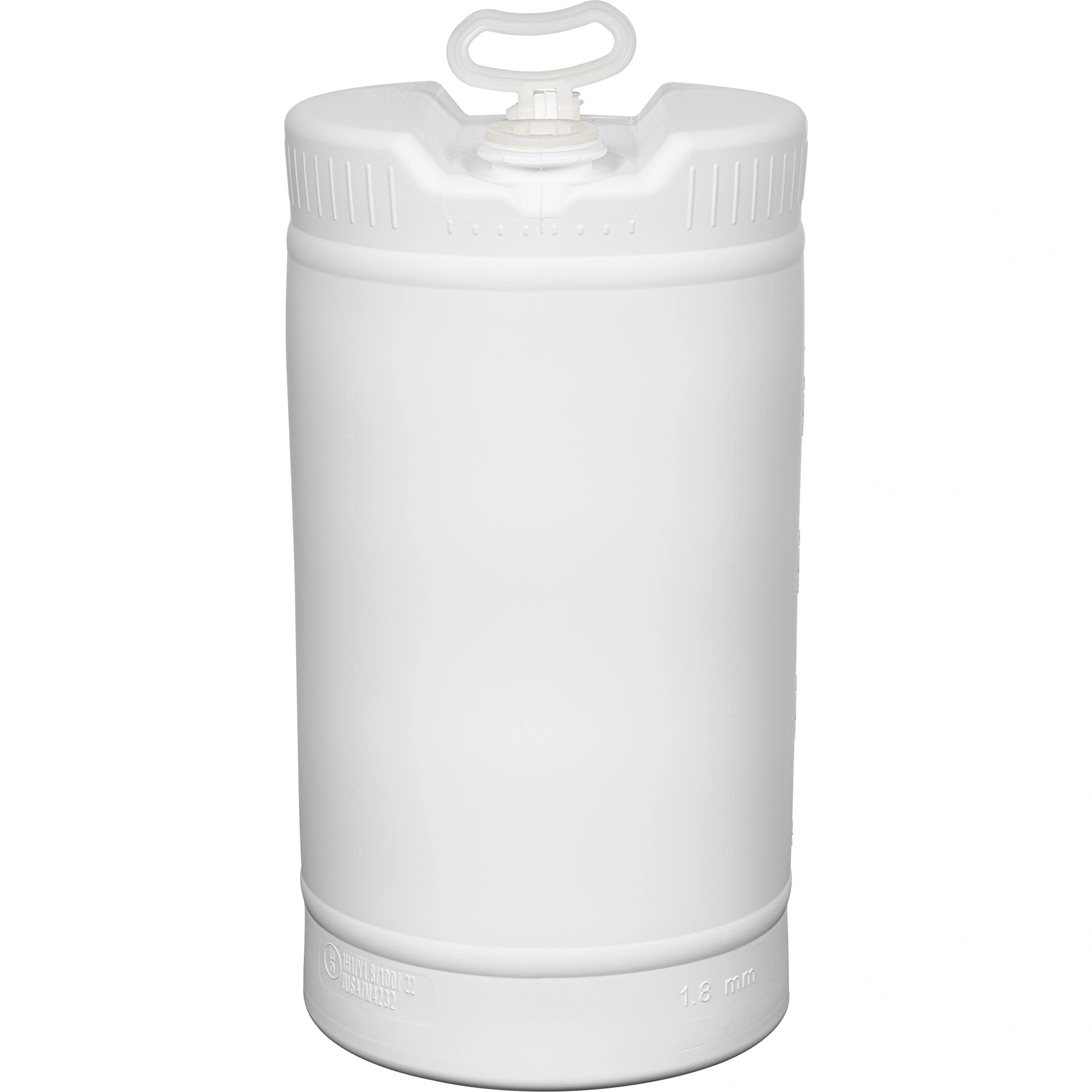 15 gallon white UN-rated tight-head HDPE drum